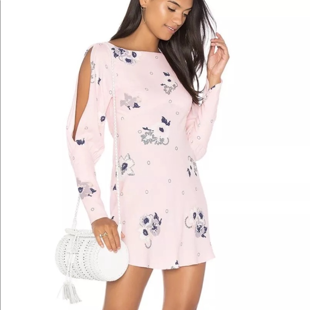 Free People sunshodows floral pink dress NWOT